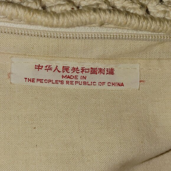 Macrame Crochet Woven Bag Purse Clutch Wristlet Handbag Vintage Bohemian Hippie - Picture 3 of 10